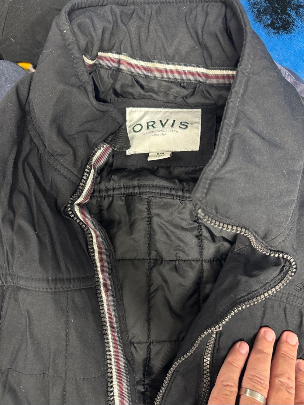 Orvis Black Quilted Vest